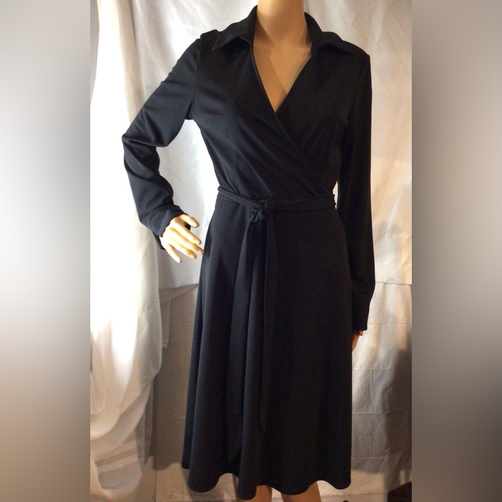 Express Wrap Dress-Black-size 7/8